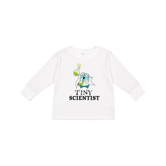 Inktastic Tiny Scientist Cute Chemist Boys or Girls Long Sleeve Toddler T-Shirt
