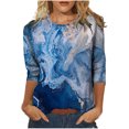 thumbnail image 1 of Tops para mujer Camisas Blusas Elegantes casuales Camisas de manga larga Suéter inferior Estampado floral Cuello redondo Top Cuello redondo Top/Camisa Odeerbi ODB-5, 1 of 5