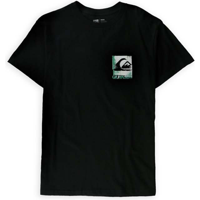 Camiseta Gráfica Quiksilver Sick Fit para Hombre Negra Extragrande