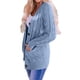 thumbnail image 3 of Suéter de Punto de Larga para Mujer, Otoño 2025, Cárdigan Abierto con Botones, Prenda Exterior Holgada Azul S, 3 of 8