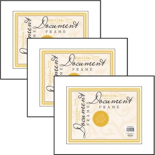 Mainstays 11x14 Document Format Picture Frame, Set of 3