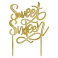 thumbnail image 2 of Sweet Sixteen Gold Cake Topper, 2 of 2