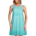 thumbnail image 1 of Fotbe Blue And Turquoise Vestido de Verano sin Mangas para Mujer – Vestido Midi Línea A, Estilo Camiseta Floral, Vestido Playero Casual y Fluido, 1 of 7