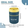 thumbnail image 6 of Luniquz 710ml/24oz Vacuum Insulated Food Thermos for Hot/Cold Food. Stainless Steel Lunch Box with Leak-Proof Seal & Spoon, 6 of 8