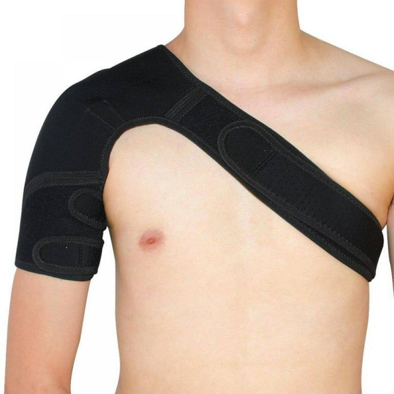 Recovery Shoulder Brace for Men and Women, Shoulder Stability Support Brace,  Adjustable Fit Sleeve Wrap, Relief for Shoulder Injuries and Tendonitis,  One Size Regular 