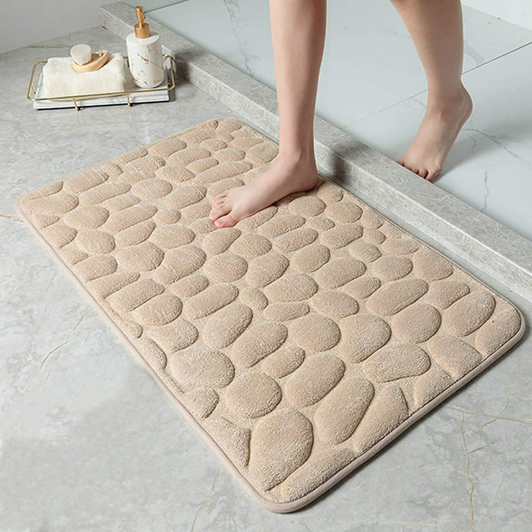 Rugs for Bathroom Floor, Non Slip Bath Mat Thick Soft Memory Foam Carpet Small  Shower Rug Mats Laundry Room Decor, Washable, Water Absorbent, 23.5x15.5  Inches 