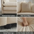 thumbnail image 5 of Deep Seat Sectional Sofa,Comfy Cloud Couch Loveseat, Modern Chenille Love Seat Upholstered Modular Couch Sleeper for Living Room,Apartment,Studio,Office,Beige, 5 of 6