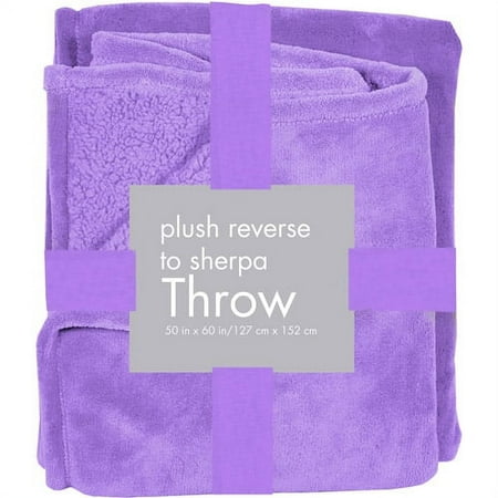 your zone 50" x 60" plush sherpa throw