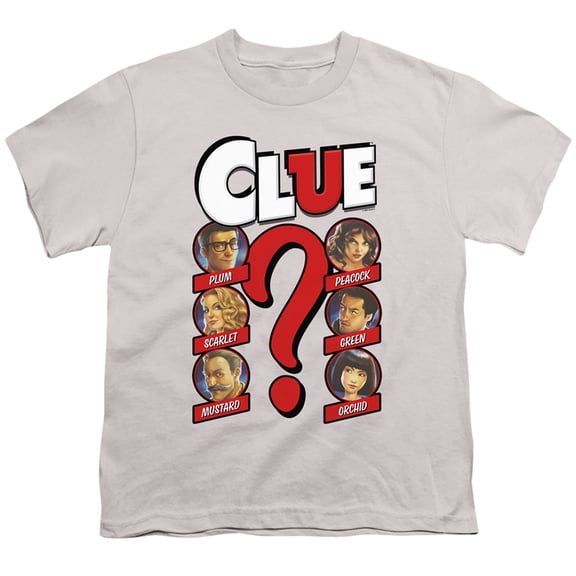 Clue Modern Whodunnit S/S Youth 18/1 T-Shirt Silver