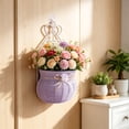 thumbnail image 6 of Fareti Rattan Hanging Planter Basket 9.84X5.55In Woven Decorative Wall Mounted Flower Pot for Garden Patio Balcony Storage Organizer, 6 of 6