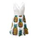 thumbnail image 5 of Vestido de encaje calado con cuello en V y estampado Floral sin mangas suelto de verano para mujer a la moda Fridja  hj706, 5 of 6