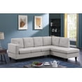 thumbnail image 2 of Santiago Light Gray Linen Fabric Sectional Sofa with Right Facing Chaise, 2 of 5