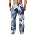 thumbnail image 7 of LTTVQM Mens Loose Fit Camo Trousers Casual Outdoor Pixel Digital Camo All Over Digital Print Lightweight Breathable Athletic Wide Leg Trousers Royal Blue XL, 7 of 7