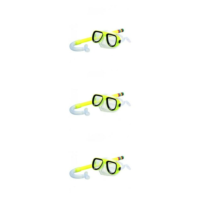 Soidarity Protector facial para niños Deporte exterior ajustable Deportes acuáticos Buceo Piscina Protector facial con tubo de respiración Amarillo Type1 NO1 Soidarity CBP504212
