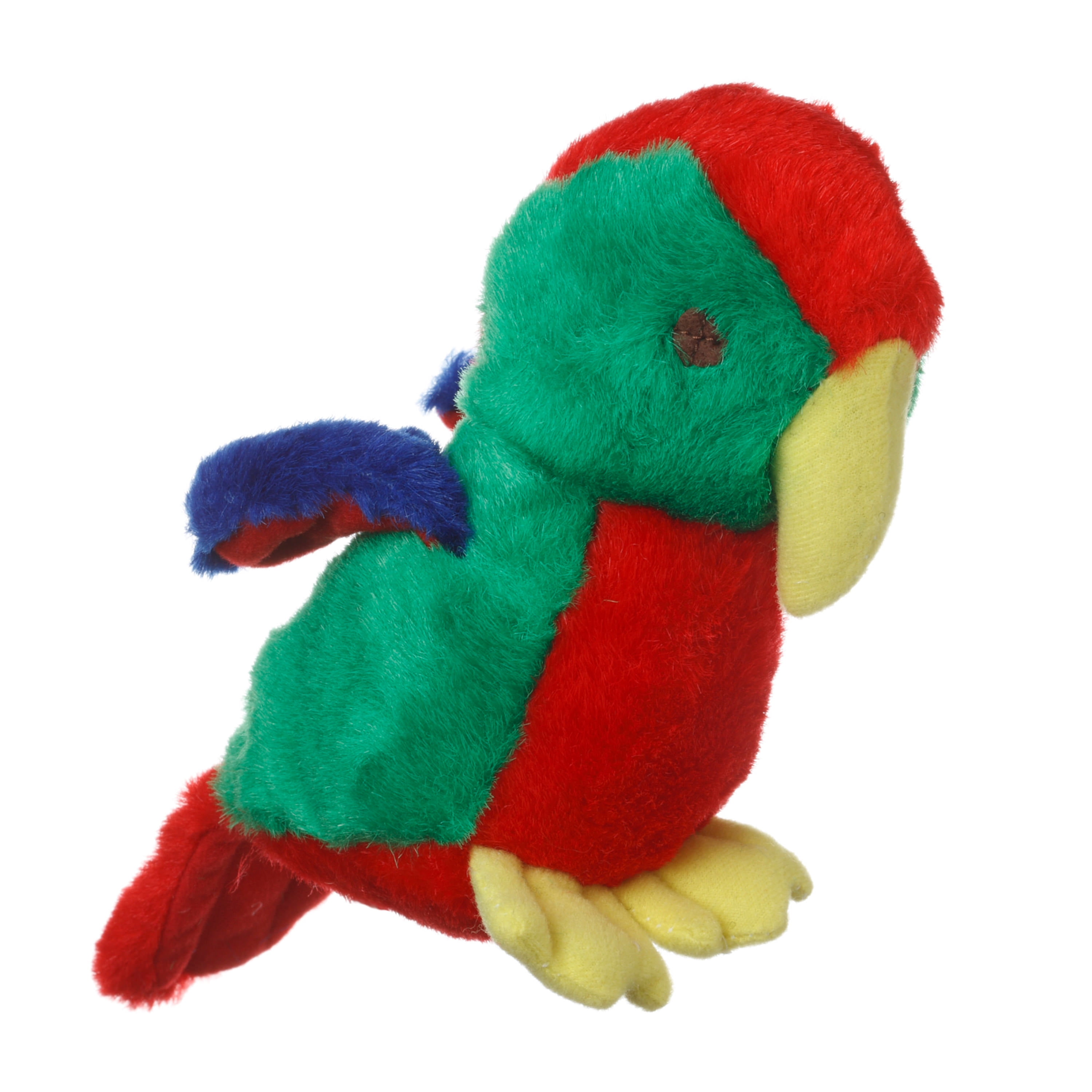 Multipet Look Who's Talking Parrot Plush Dog Toy, 10