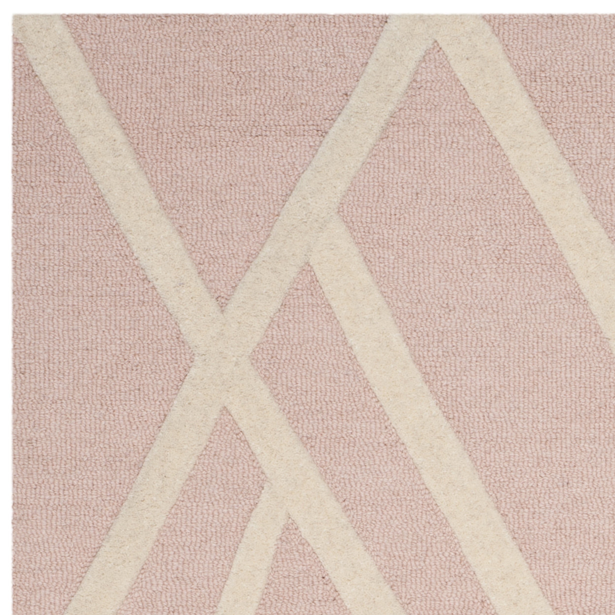 SAFAVIEH Kids Abstract Wool Area Rug, Pink/Ivory, 3' x 5'