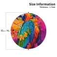 thumbnail image 2 of Honeii Vibrant Parrot Splash Art Print Leather Coaster Set of 4, Ideal for Safeguarding Your Furniture from Drinks Spills and Effortless Cleanup-Round Shape, 2 of 6