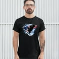 thumbnail image 3 of Tee Hunt Bald Eagle Carrying The American Flag T-Shirt 4th of July Patriotic Men's Tee, 3 of 5