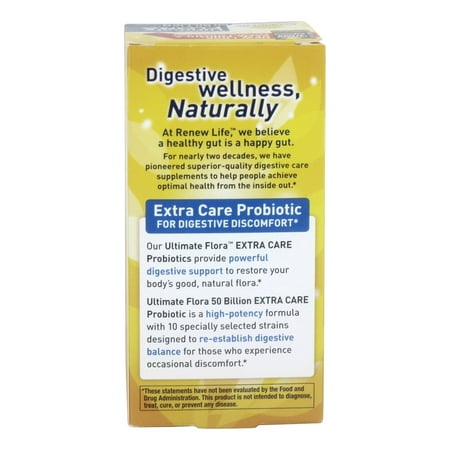 Renew Life - Ultimate Flora Probiotic Extra Care 50 Billion - 40 Vegetarian Capsules