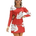 thumbnail image 1 of Robe à Encolure Carrée Florale Lilo, Robes Imprimées Mignonnes et Amples, Robe de Plage Élégante, Robe de Fête Lilo et Reliée, Dinseyland World, 1 of 5