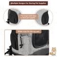 thumbnail image 3 of Medium Pet Travel Backpack Carrier for Dogs Cat Animal Puppy, Breathable Mesh Net Removable Sherpa Bed Outdoor Carrier f, 3 of 7