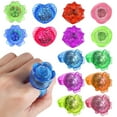 thumbnail image 3 of 24 Pcs LED Finger Rings Love Flower Crown Shape Flashing Rings Jelly Rings Light Up Toys for Raves Parties, 3 of 7