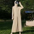 thumbnail image 2 of HAOYUNL Women's Full Body Hood Sun Shirt Summer UPF 50+ Long Sun Protection Jacket Protection Ice Silk Breathable Hoodie + Lenses Below the Knee, 2 of 9
