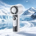 thumbnail image 1 of Handheld Portable Mini Fan with Ice Compress, USB Rechargeable, Digital Display, High-Speed Wind, Compact Desktop Cooling Fan for Home Office Outdoor Use, 1 of 6