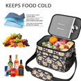 thumbnail image 5 of Lunch Box Pioneer Flower Floral Print Pattern Insulated Lunch Bag for Women Men,Medium Leakproof Lunchbox Cooler Bag Adjustable Strap,10 X 6.7 X 8 Inches, 5 of 6