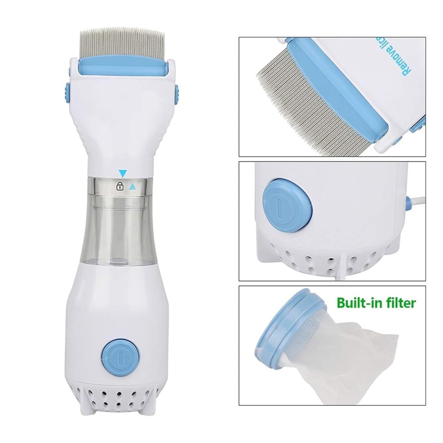 Changmaius  Electric Head Lice Vacuum Comb,Head Lice Treatment, Electric Lice RemoverOut Performs Other Head Lice Combs Or Lice Shampoo For Removing Lice And Eggs