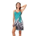 thumbnail image 3 of Summer V-neck Sling Backless Swimwear Scarf Beach Cover Up Wrap Sarong Short Dress for Women, 3 of 7