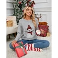 thumbnail image 5 of Cogild Snowman Christmas Sweaters for Womens Cozy Holiday Knitted Pullover for Winter, 5 of 7