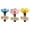 A-3pcs, variant on 3 Pcs Bee Watering Station for Garden, Flower Shaped Ceramic Cups for Bee Drinking, Bee and Butterfly Outdoor Feeder, Pollinator Water Bowl with Textured Center