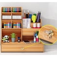 thumbnail image 4 of Catekro Desk Organiser, Pen Holder, Pen Box, Pen Holder Desk with Drawer for Home, Office and School（White）, 4 of 10