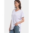 thumbnail image 2 of Women's Tshirts Casual V Neck Short Sleeve Loose Summer Tunic Tops, 2 of 6