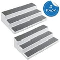 thumbnail image 1 of Non-Skid 3-Tier Spice Rack Pantry Kitchen Cabinet Organizer, 14.5-Inch, White/Gray, 2 Pack, 1 of 6