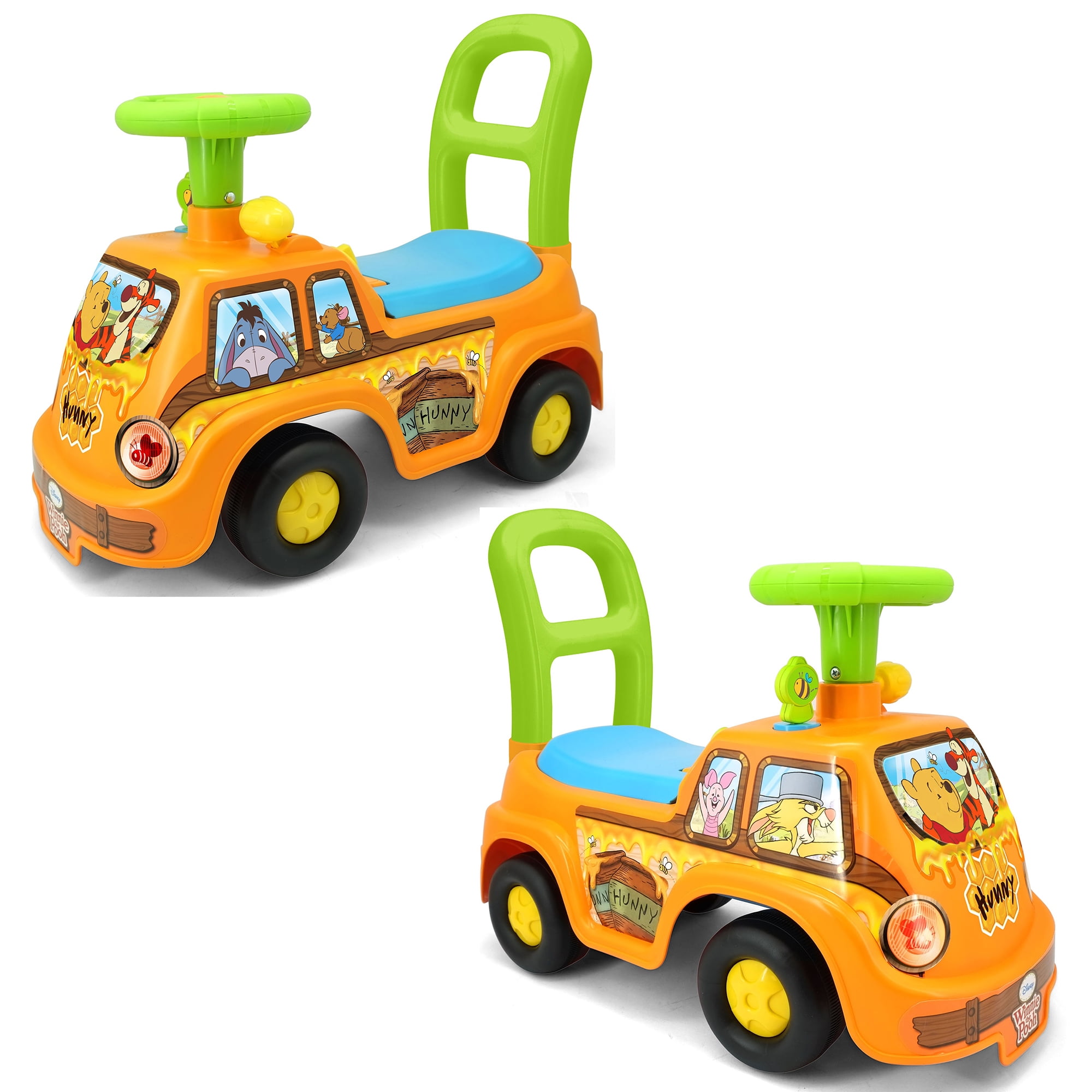 Kiddieland: My First Adventure Ride-On: Pooh Honey Van - Disney Lights & Sounds Foot-To-Floor Vehicle, Interactive Dashboard, Toddlers Ages 12-36mo