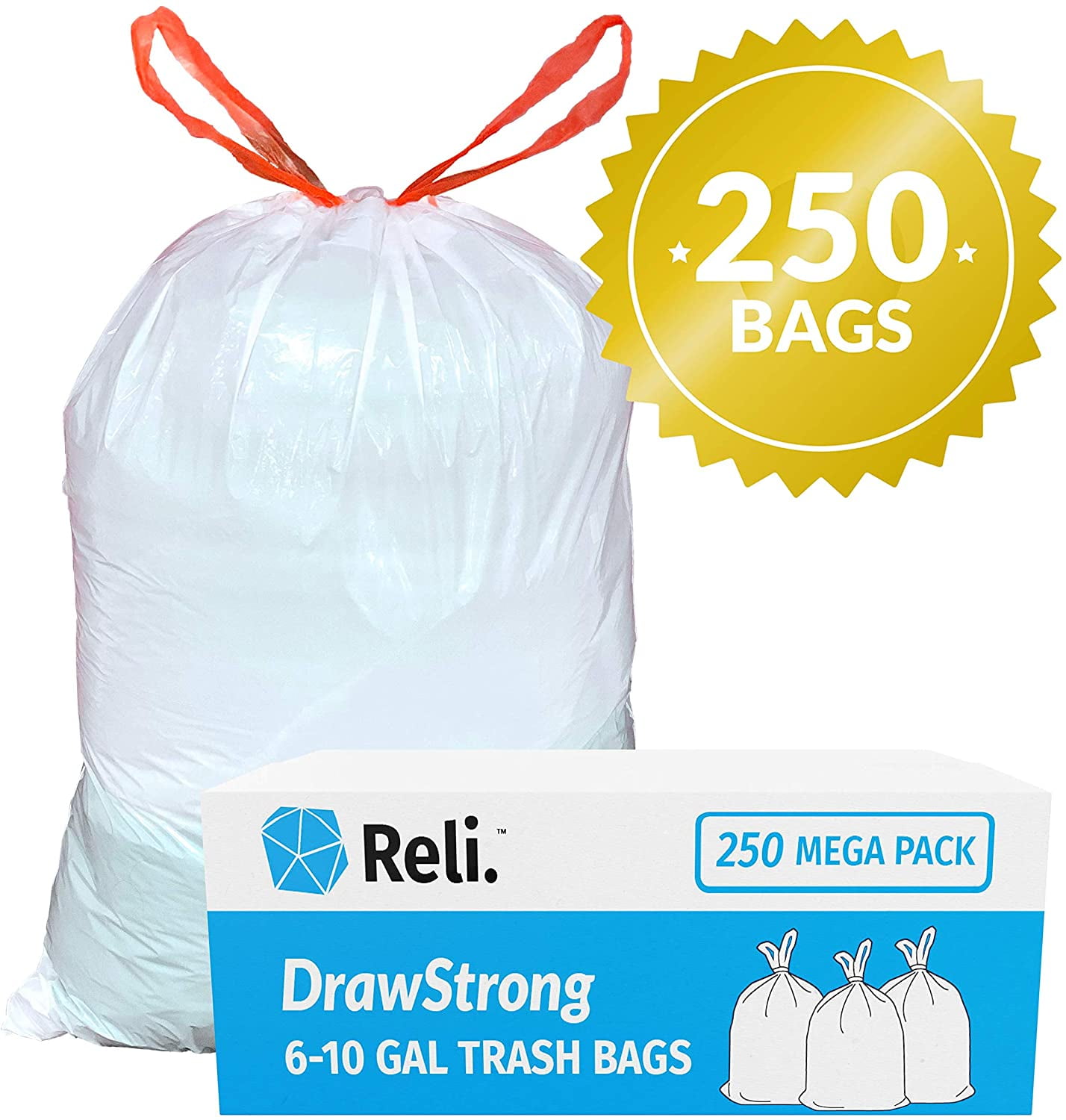 1 Roll of 100 Bags. 100 Trash Can Liners 100 Clear Commercial Trash Can Liners Plastic Bags for Small Wastebaskets 10 Gallon Size Bags to Fit 6 to 8 Gallon Size Trash Cans