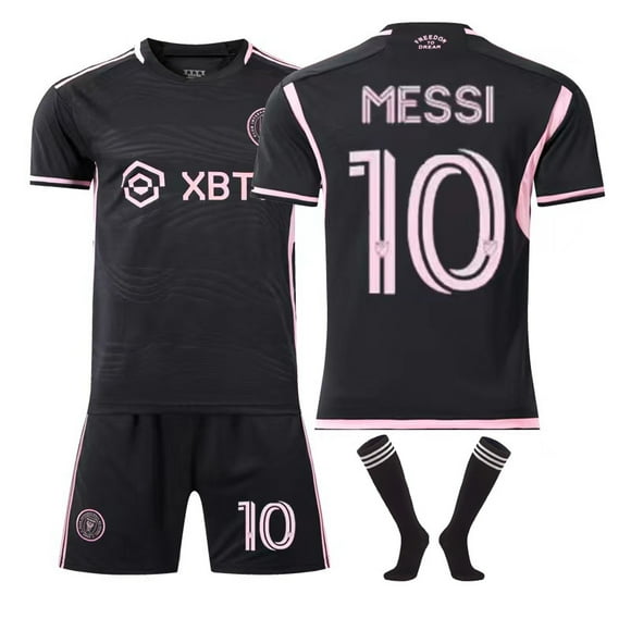 Major League Soccer Messi #10 Miami International Jersey Home Away Adult Kids Soccer Jersey Set Away