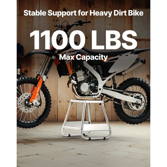 Heavy Duty Motorcycle Lift Stand,1100lb Capacity Universal Dirt Bike Maintenance Stand for Off-Road Motocross&Powersports