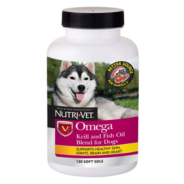 NutriVet Omega Krill and Fish Oil Blend for Dogs, 120