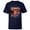 Navy, variant on Dawn of the Planet of the Apes Caesar Face and Red Ape Skull - Short Sleeve T-Shirt for Kids - Customized-Black