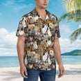 thumbnail image 2 of Lsque Cut Cats pattern Hawaiian Shirt for Men, Unisex Summer Beach Casual Short Sleeve Button Down Shirts-Small, 2 of 9