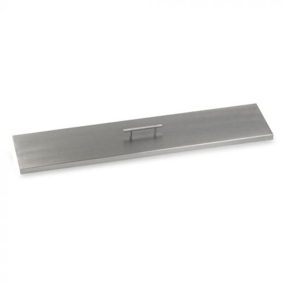 American Fireglass Rectangular Burner Pan Cover | Stainless Steel Lid for Outdoor Fire Pit or Table | for Natural Gas or Propane Fires | 33" x 9" x 1.5"