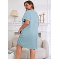 thumbnail image 4 of FEREMO Nightgowns for Women Printed Loungewear Dress With Pockets, 4 of 6