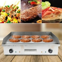 4400W Electric Countertop Griddle Flat Top Hotplate Temperature Adjustable Stainless Steel Nonstick Large for Commercial Restaurant Grill BBQ