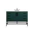thumbnail image 3 of Elegant Decor Eugene 48" Aluminum Iron MDF Single Bathroom Vanity in Green, 3 of 8