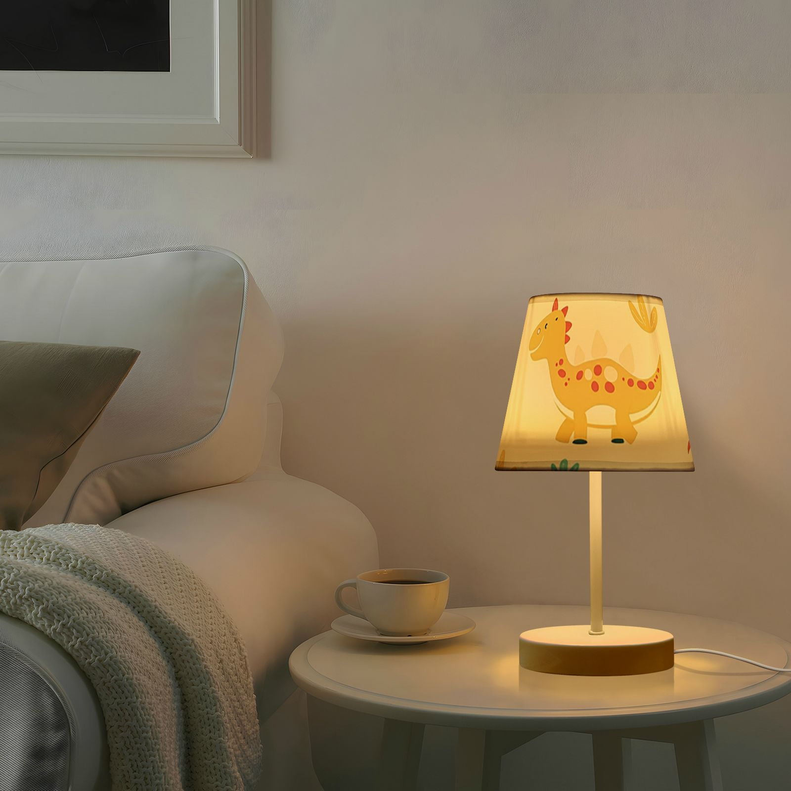 Dinosaur Animal Cartoon LED Desk Lamp Table Lamp USB Bedside Nightstand Small Lamp for Bedroom Living Room Kids Room