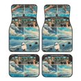 thumbnail image 1 of Honeii Comic Airplane Cockpit Illustration Print Car Foot Mat Four-Piece Set - Front & Rear Universal Car Floor Mats for SUVs, Trucks, Sedans, 1 of 7