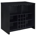 thumbnail image 2 of Irving Black Freestanding Home Bar with Open Storage, 2 of 6